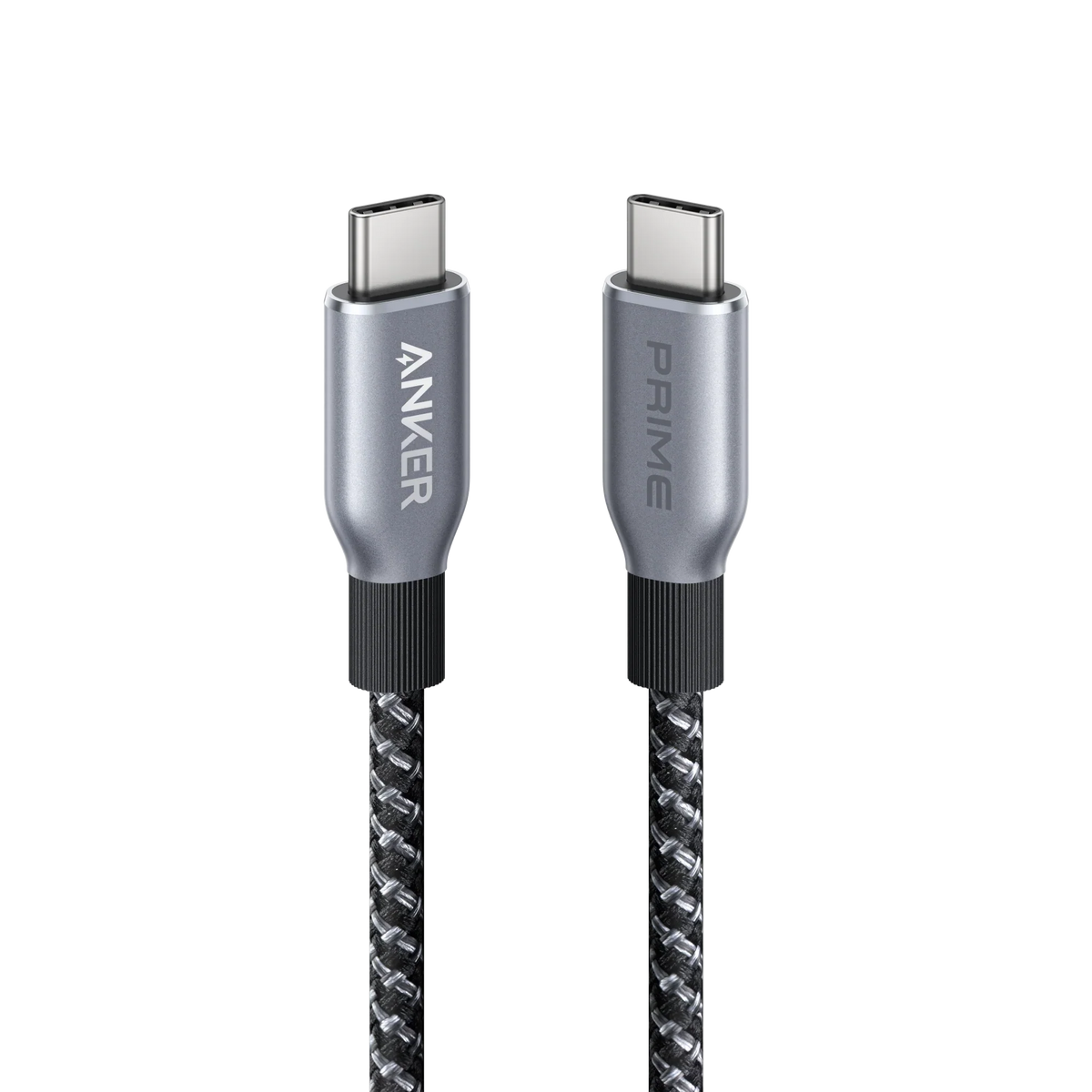 Anker Nano Kfz-Ladegerät  (75W, USB-C Port, Integriertes einziehbares USB-C Kabel) + Anker Prime USB-C auf USB-C Kabel (240W, Upcycled-Flechtdesign)