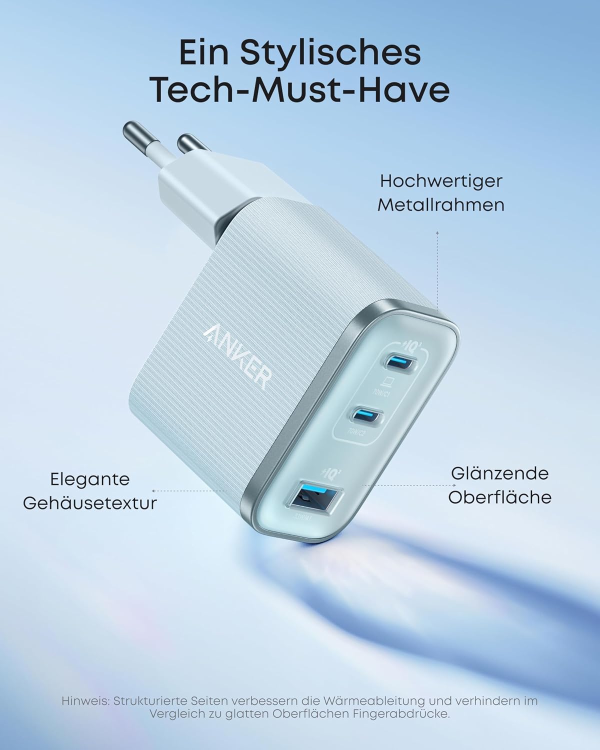 Anker Nano Powerbank + Anker Nano Ladegerät (70W, 3 Ports)