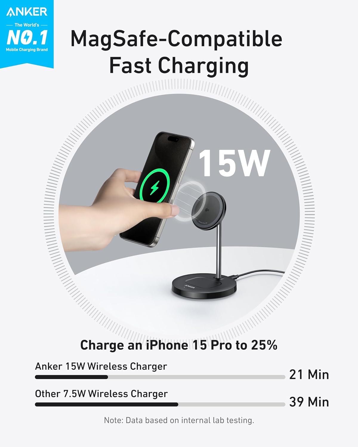 Anker MagGo Kabelloses Ladegerät (2-in-1 Ständer) | Exklusives Livestream-Angebot