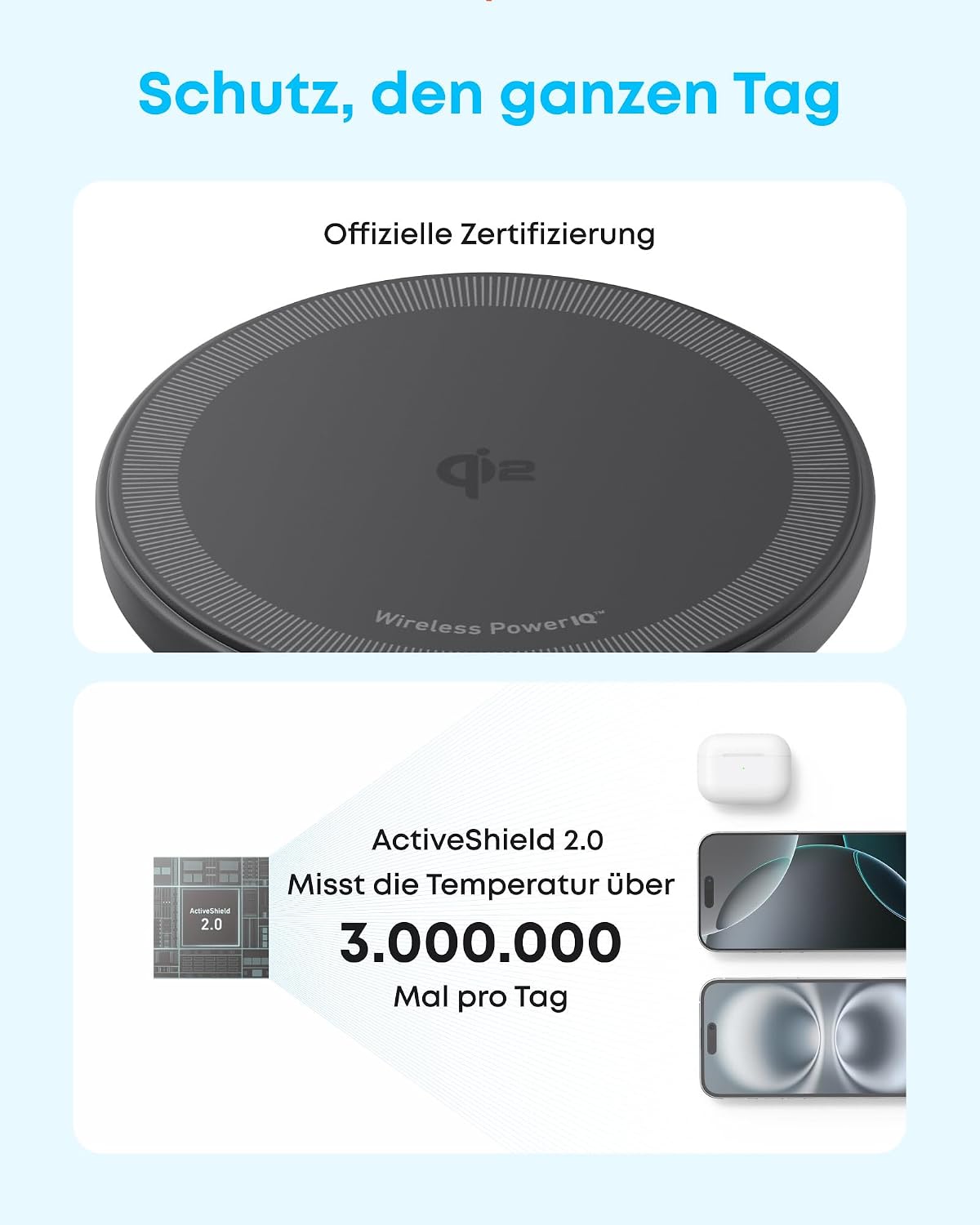 Anker Zolo 15W Magnetisches kabelloses Ladepad 2er-Pack, Qi2-zertifiziert