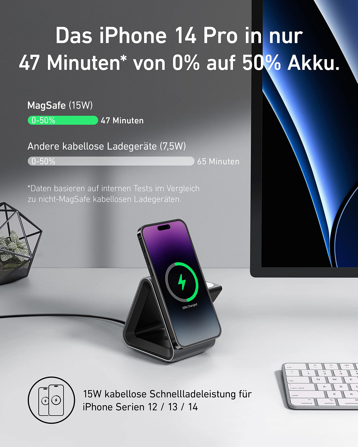 Anker 737 MagGo Ladestation (Kabellos, 3-in-1)