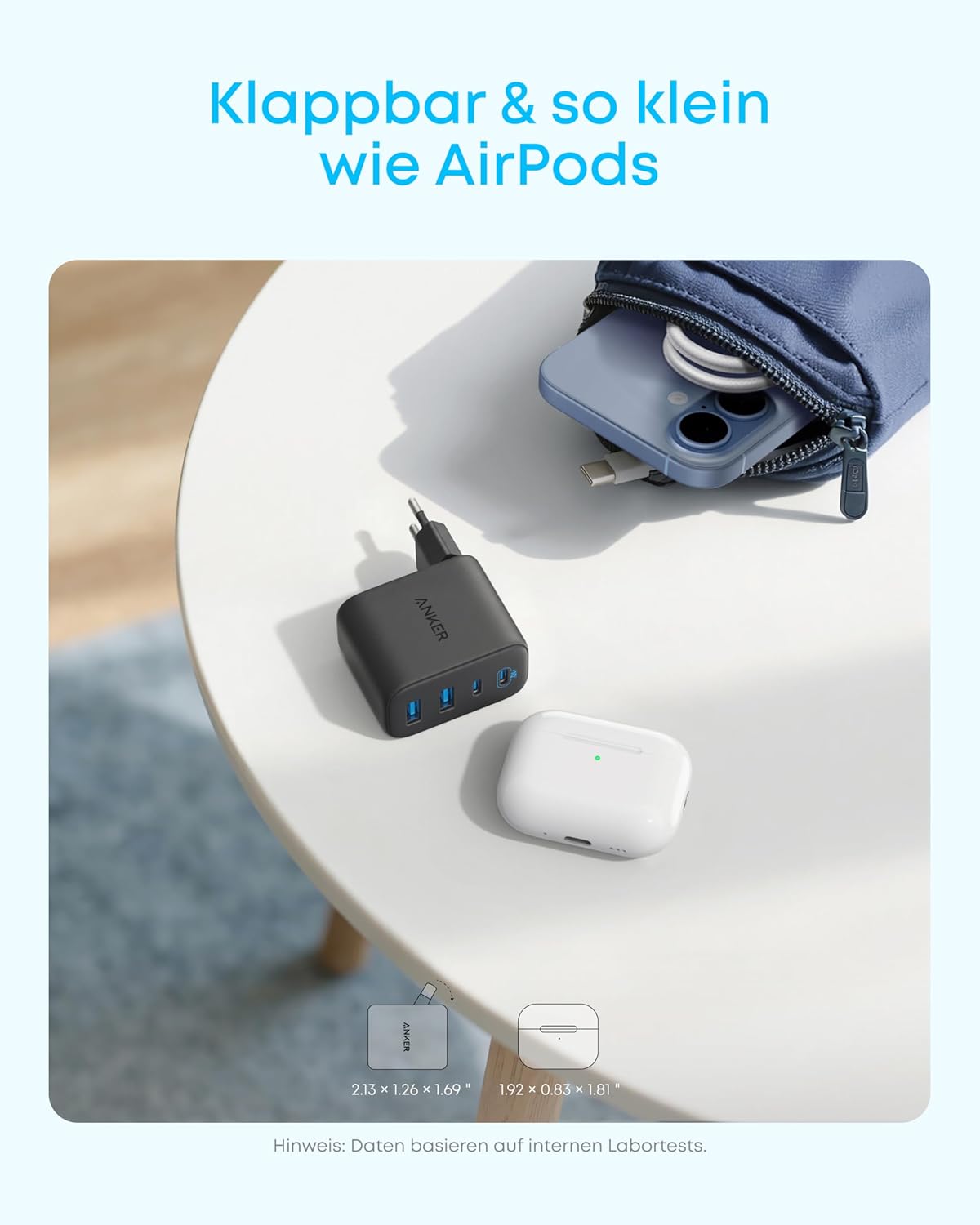 Anker Zolo Ladegerät (50W, 4 Ports)