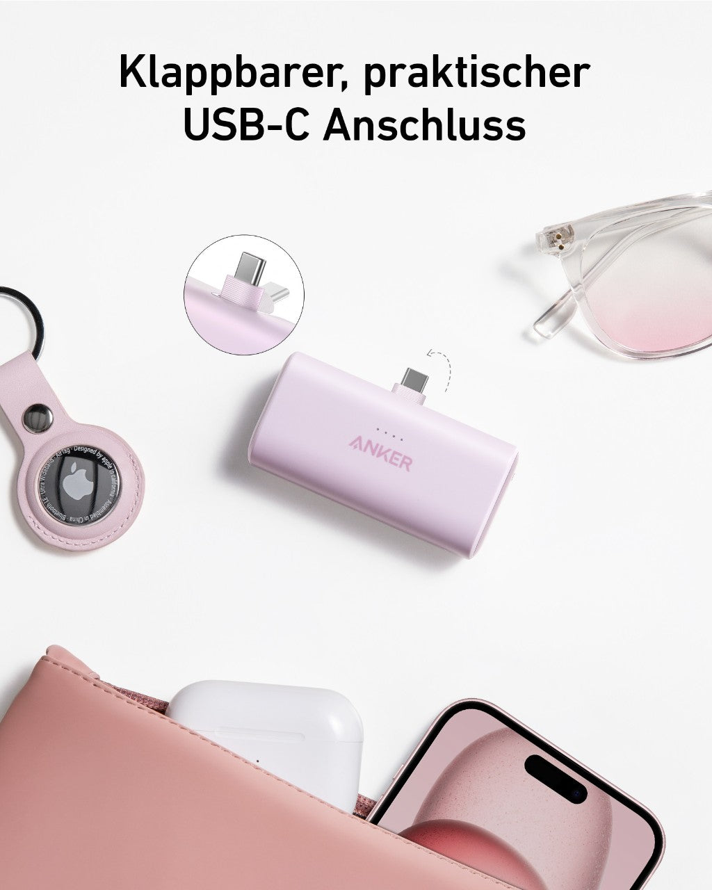 Anker Nano Powerbank (22,5W, Integrierter USB-C Konnektor)