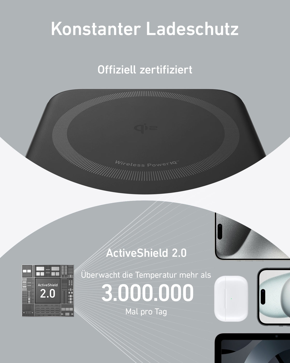 Anker MagGo Kabellose Ladestation (Faltbar 3-in-1) + Anker MagGo Powerbank (10K)
