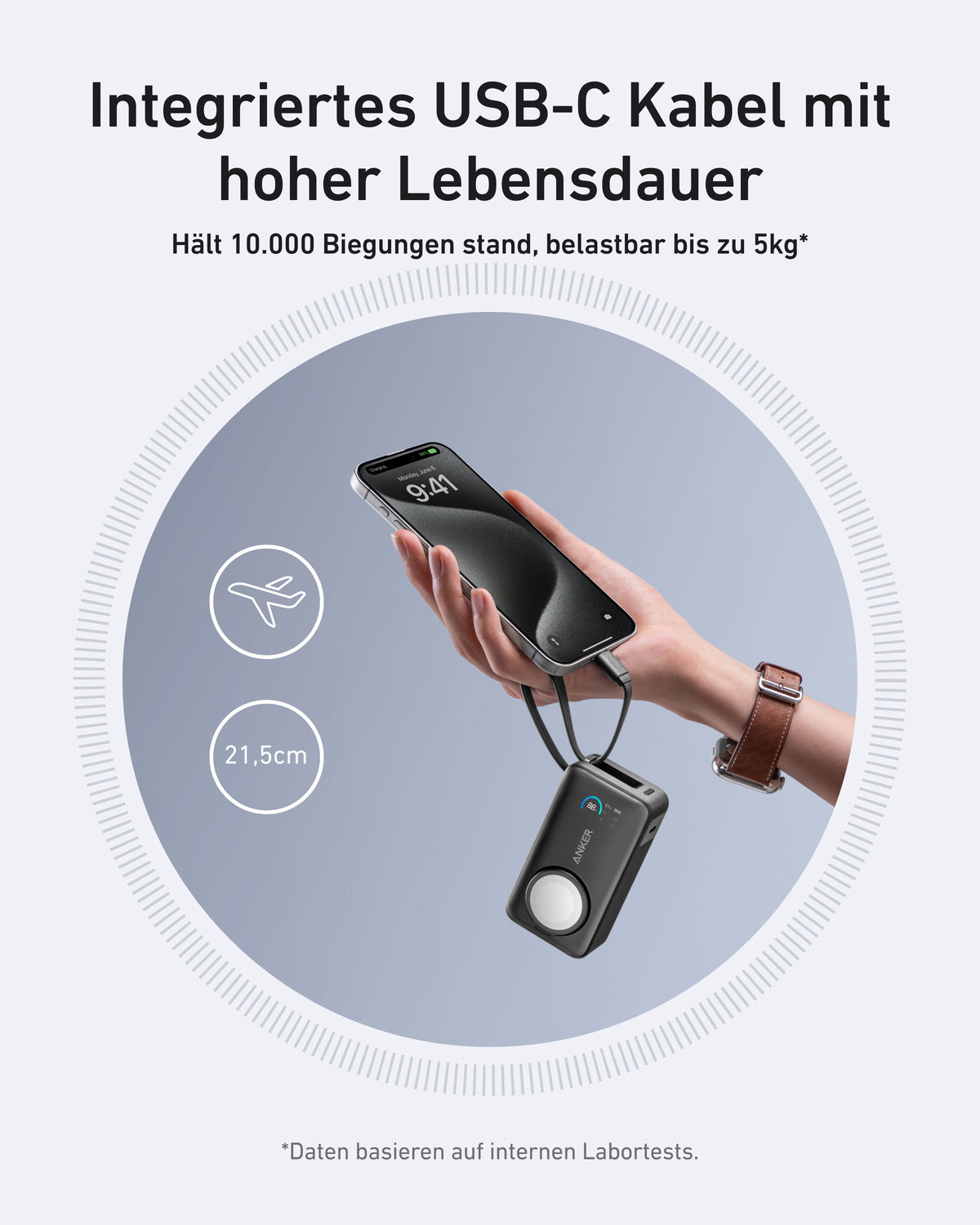 Anker MagGo Powerbank (10000mAh, 35W, für Apple Watch)