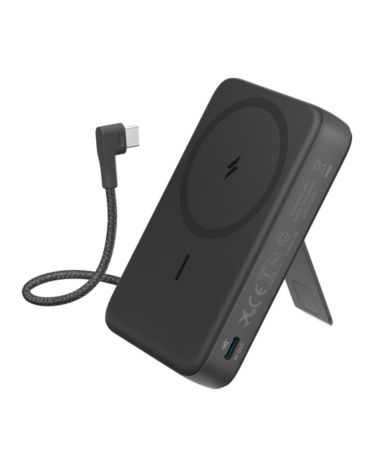 Anker Zolo Powerbank (10K, Magnetisch, Integriertes USB-C Kabel)