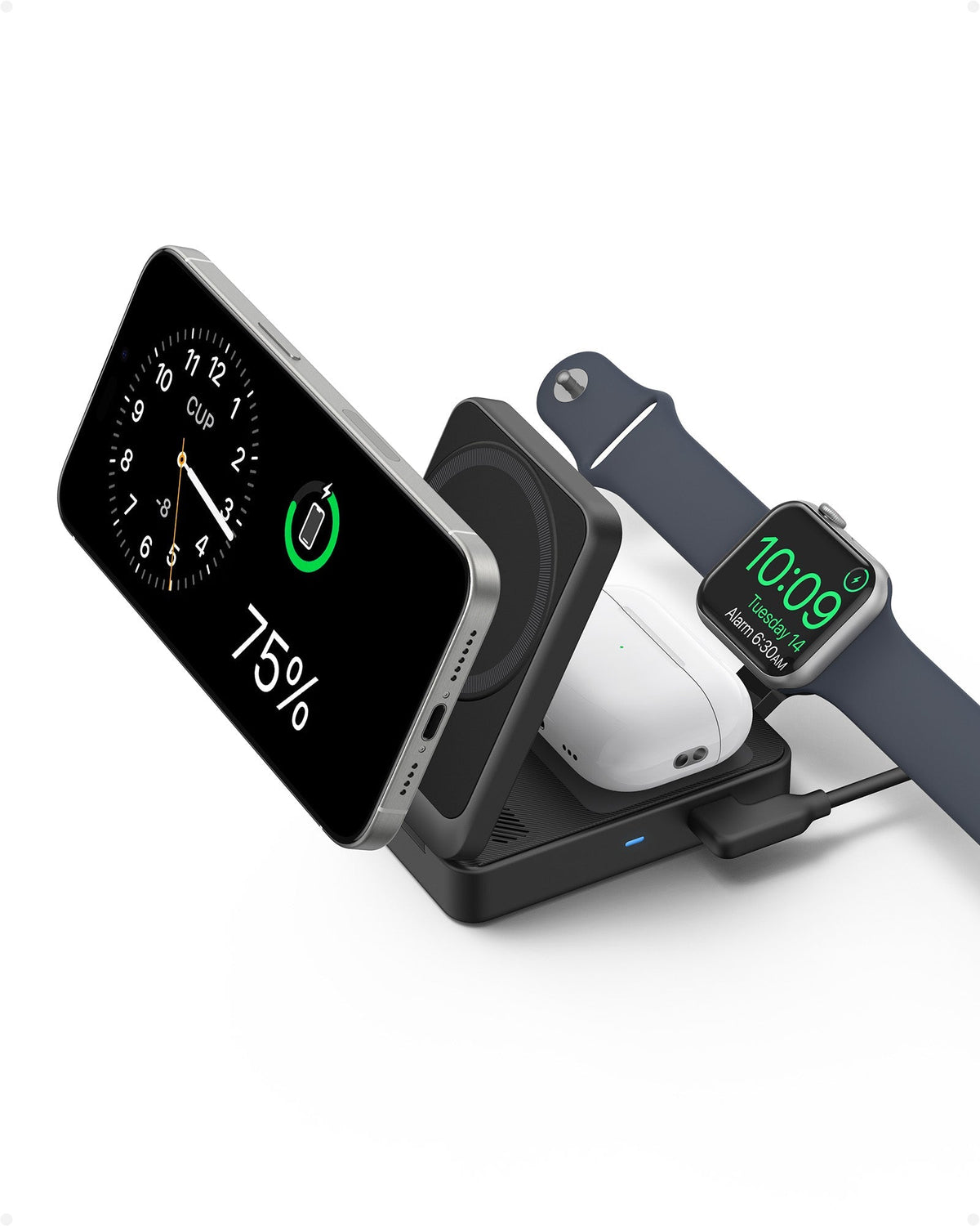 Anker MagGo Kabellose Ladestation (Faltbar 3-in-1)