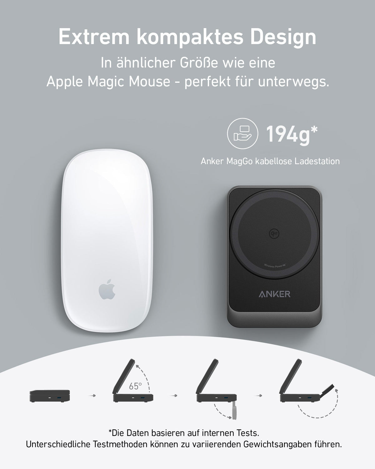 Anker MagGo Kabellose Ladestation (Faltbar 3-in-1) + Anker MagGo Powerbank (10K)
