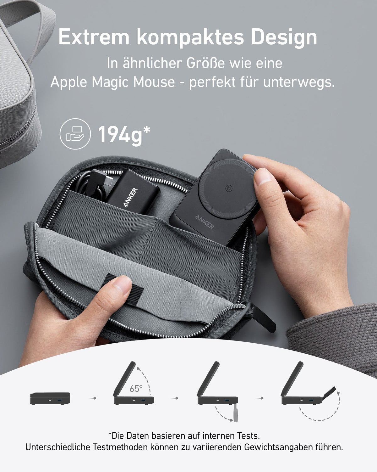 Anker MagGo Kabellose Ladestation (Faltbar 3-in-1) + Anker MagGo Powerbank (10K)