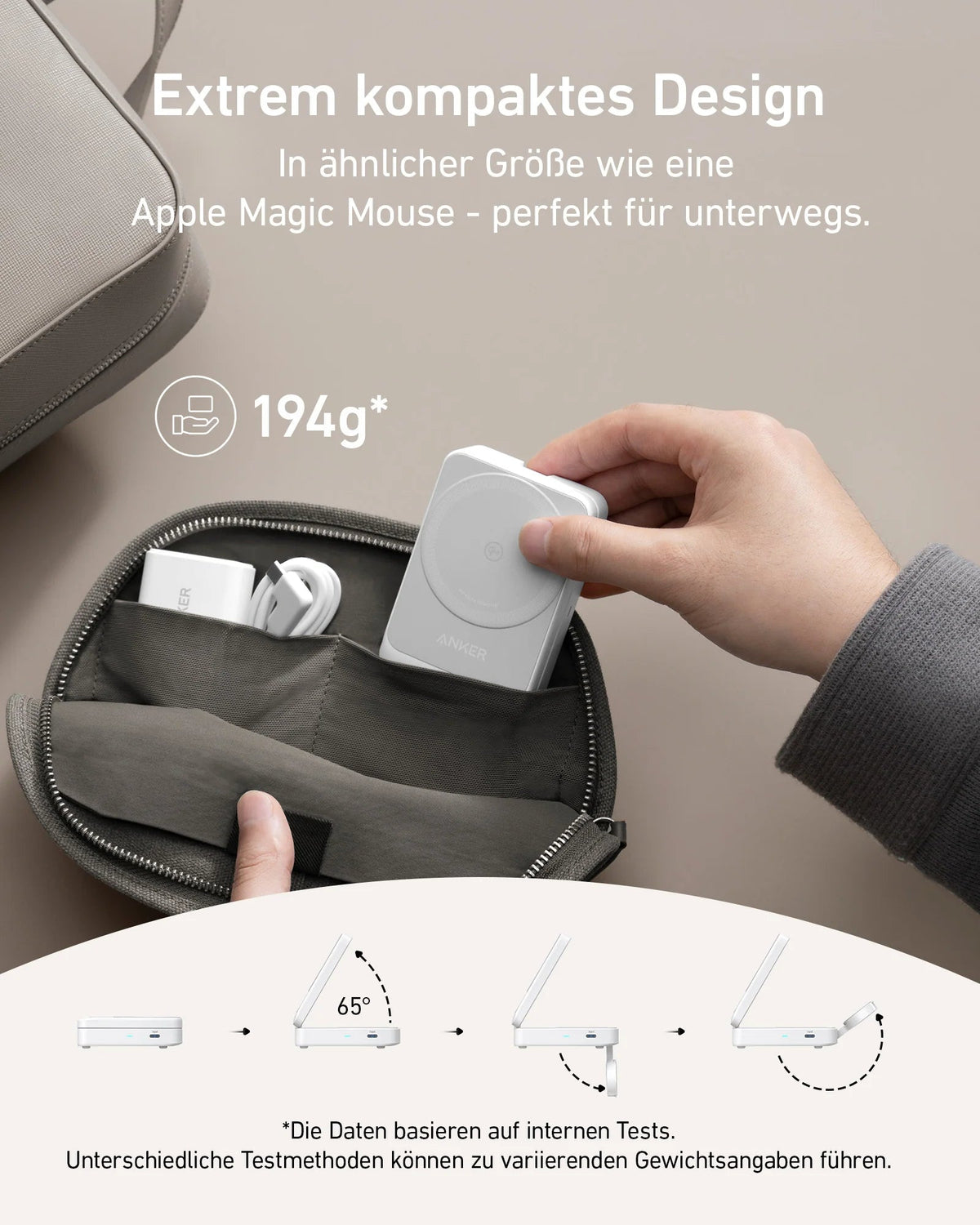 Anker MagGo Kabellose Ladestation (Faltbar 3-in-1)