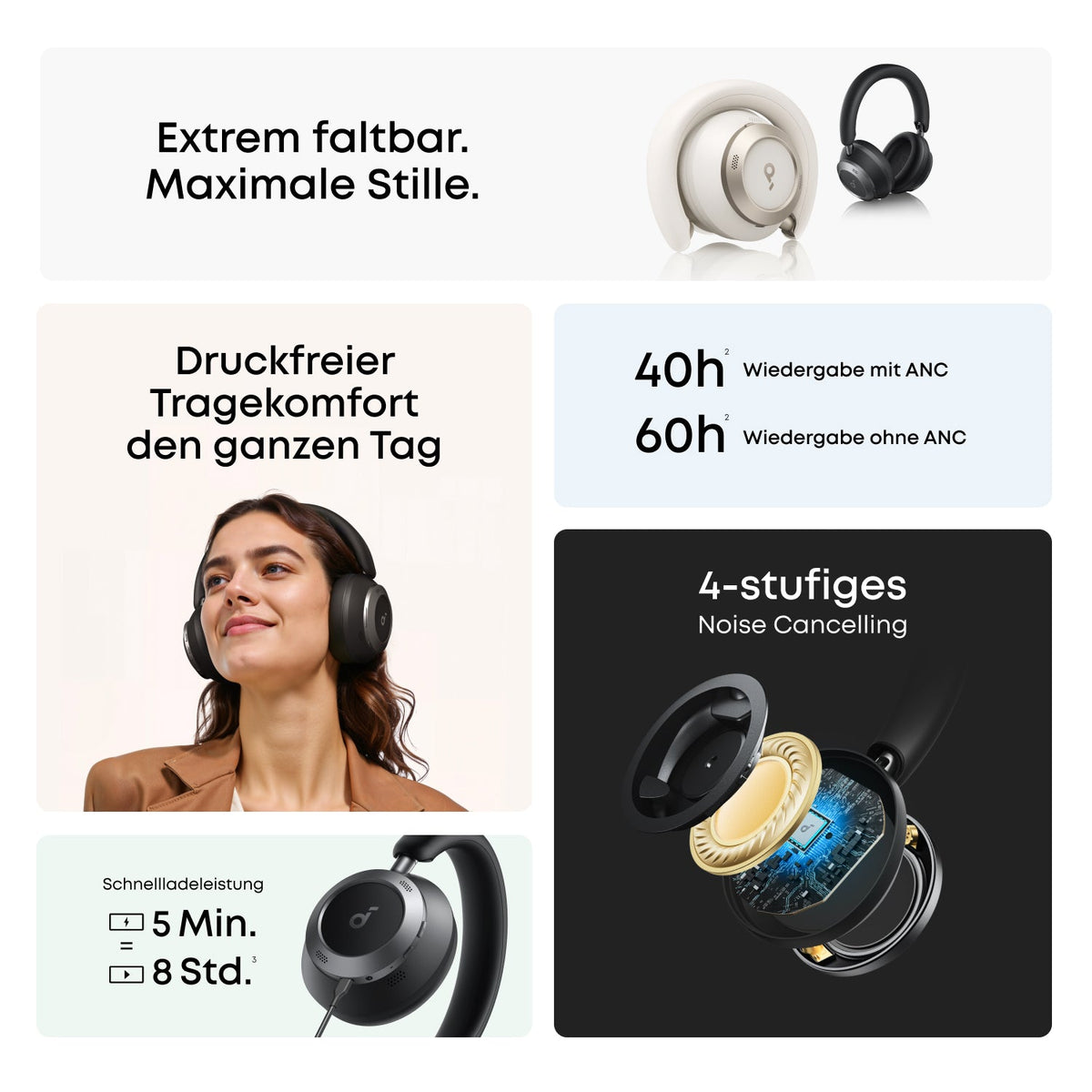 Space One Pro | Faltbare Over-Ear Kopfhörer.