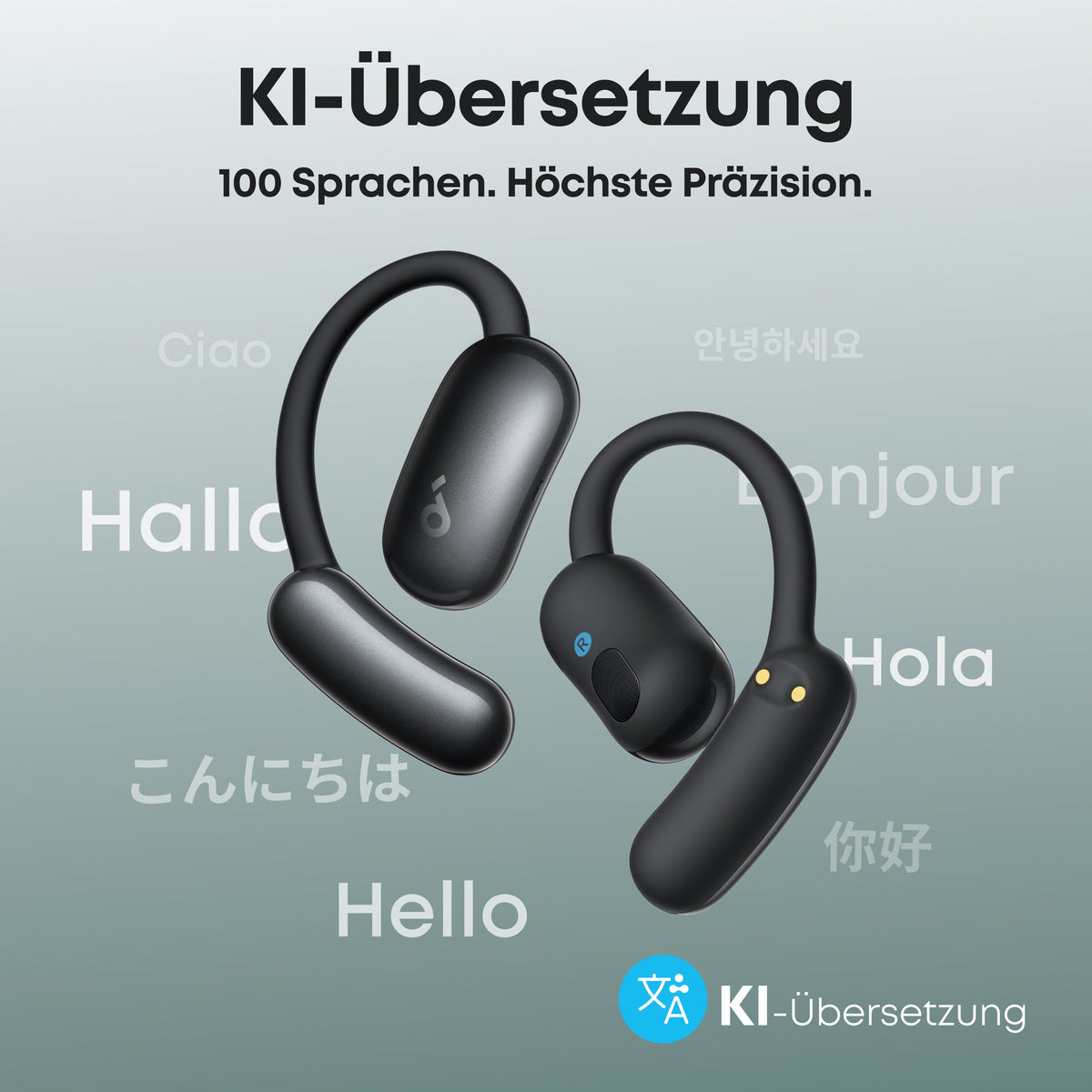 AeroFit 2 | Kabellose Open-Ear Earbuds mit anpassbarem Halt (valentine)