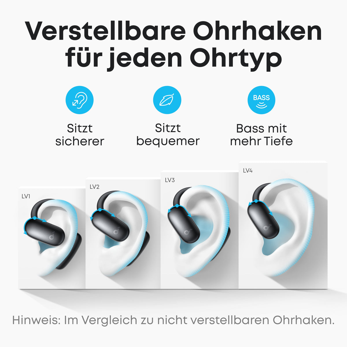 AeroFit 2 | Kabellose Open-Ear Earbuds mit anpassbarem Halt (valentine)