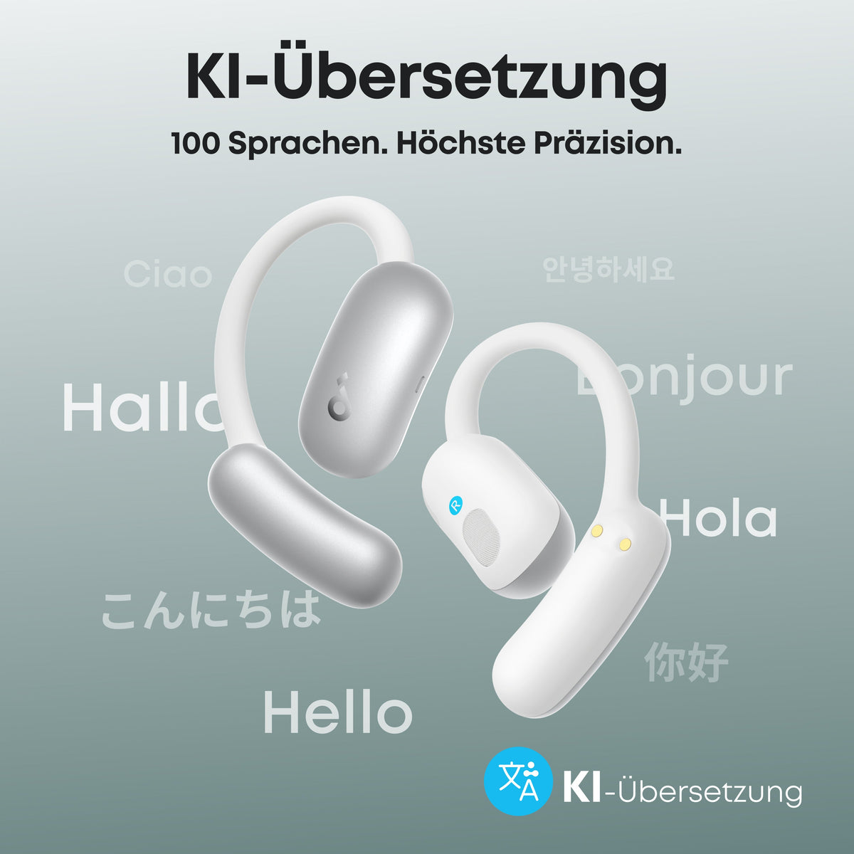 AeroFit 2 | Kabellose Open-Ear Earbuds mit anpassbarem Halt (valentine)