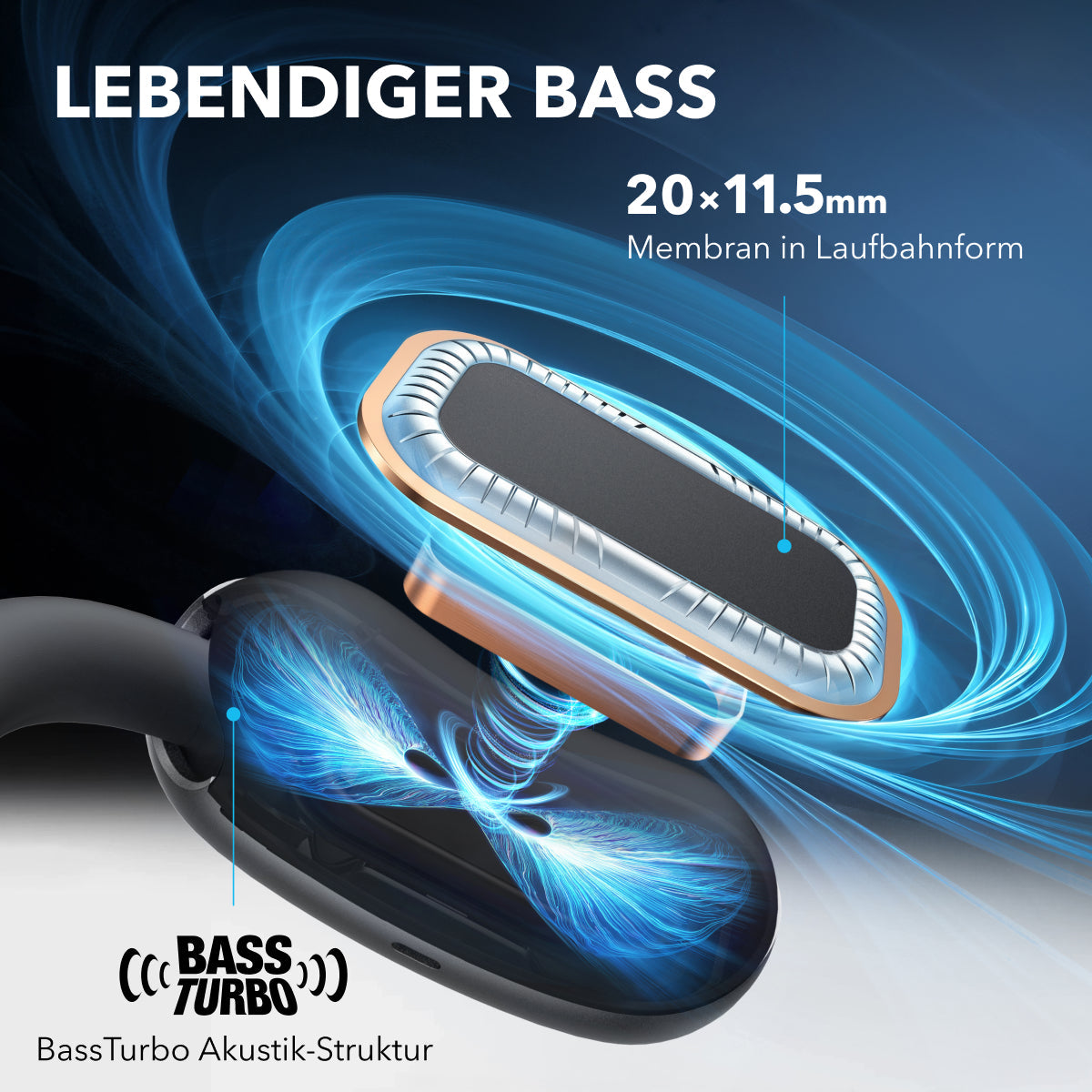 AeroFit 2 | Kabellose Open-Ear Earbuds mit anpassbarem Halt (valentine)