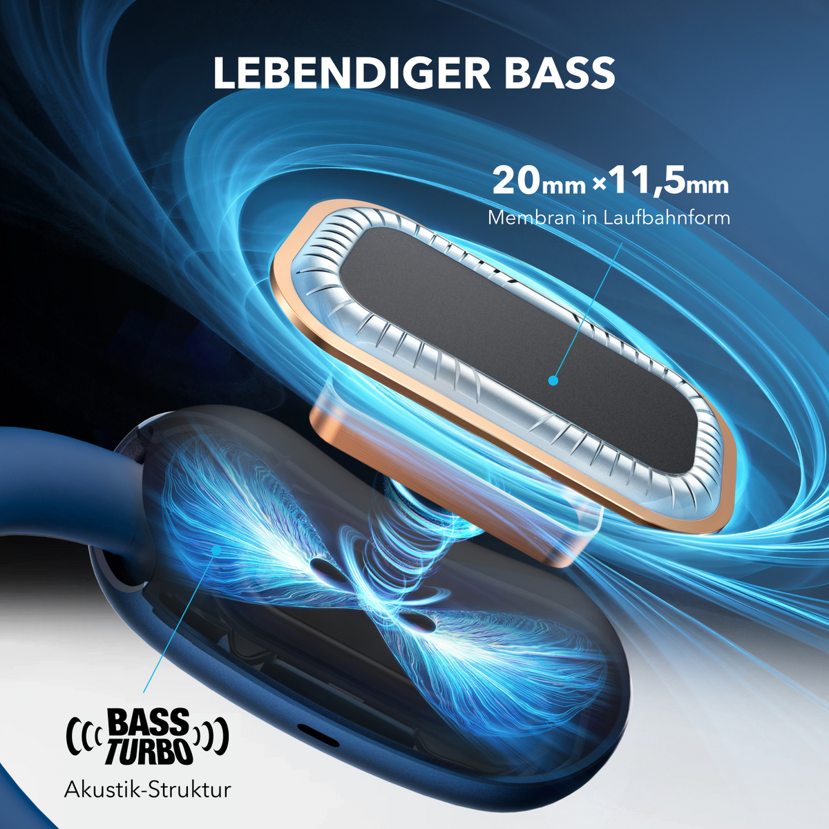 AeroFit 2 | Kabellose Open-Ear Earbuds mit anpassbarem Halt (valentine)