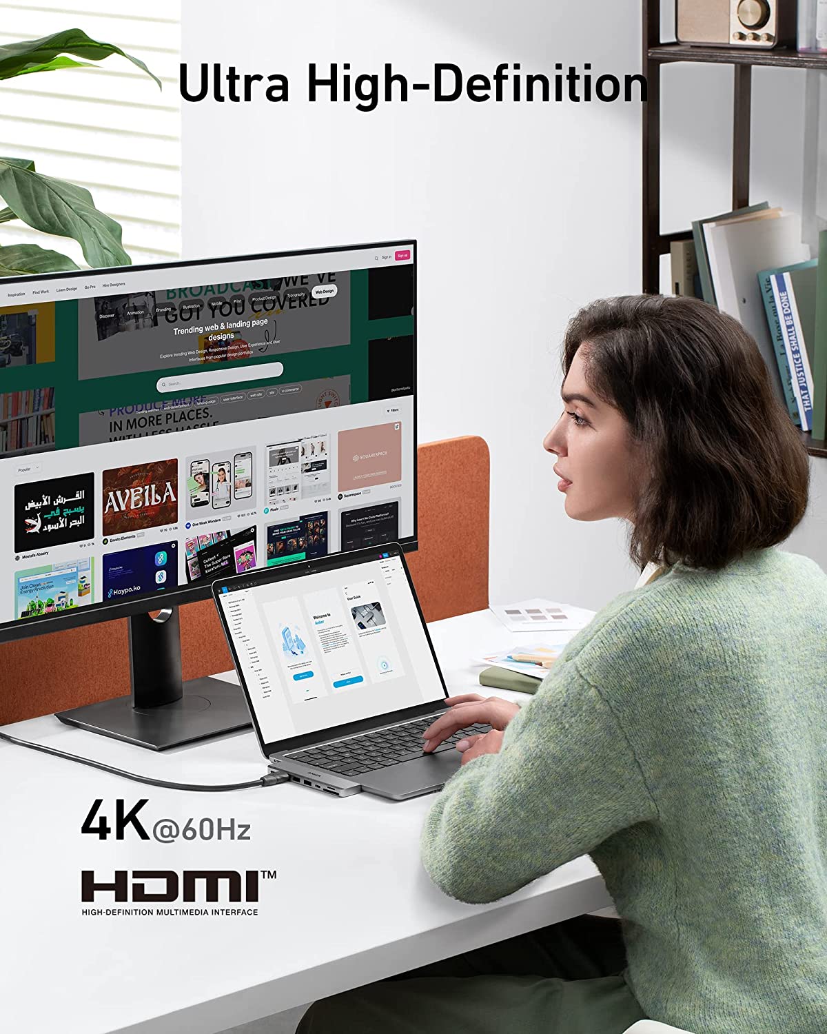 Anker Prime Ladegerät (250W, 6 Ports, GaNPrime) + Anker <b>547</b> USB-C Hub (7-in-2, für MacBook, in Grau)