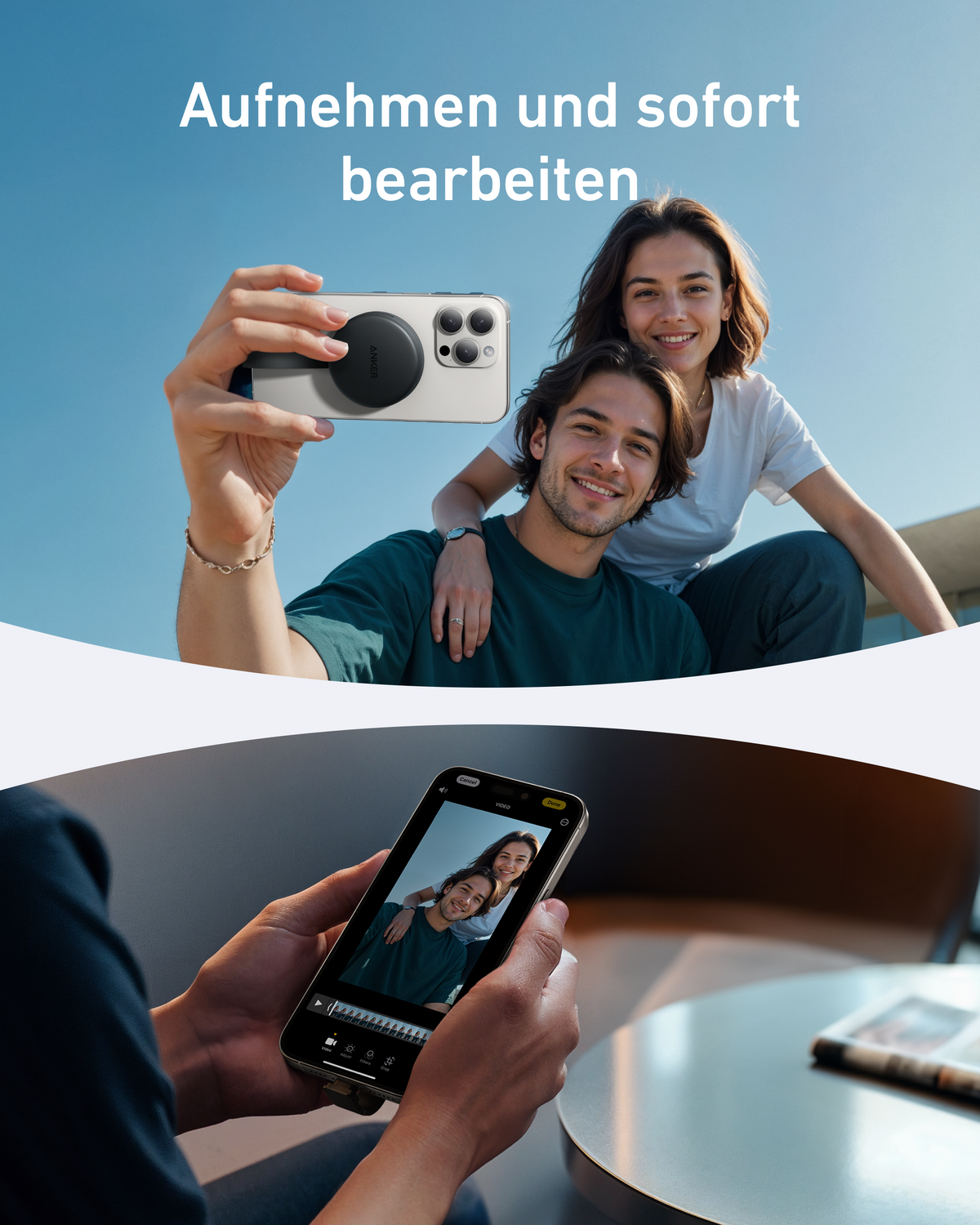 Anker MagGo USB-C Netzteil (3-in-1, 10 Gbit/s, Für iPhone)