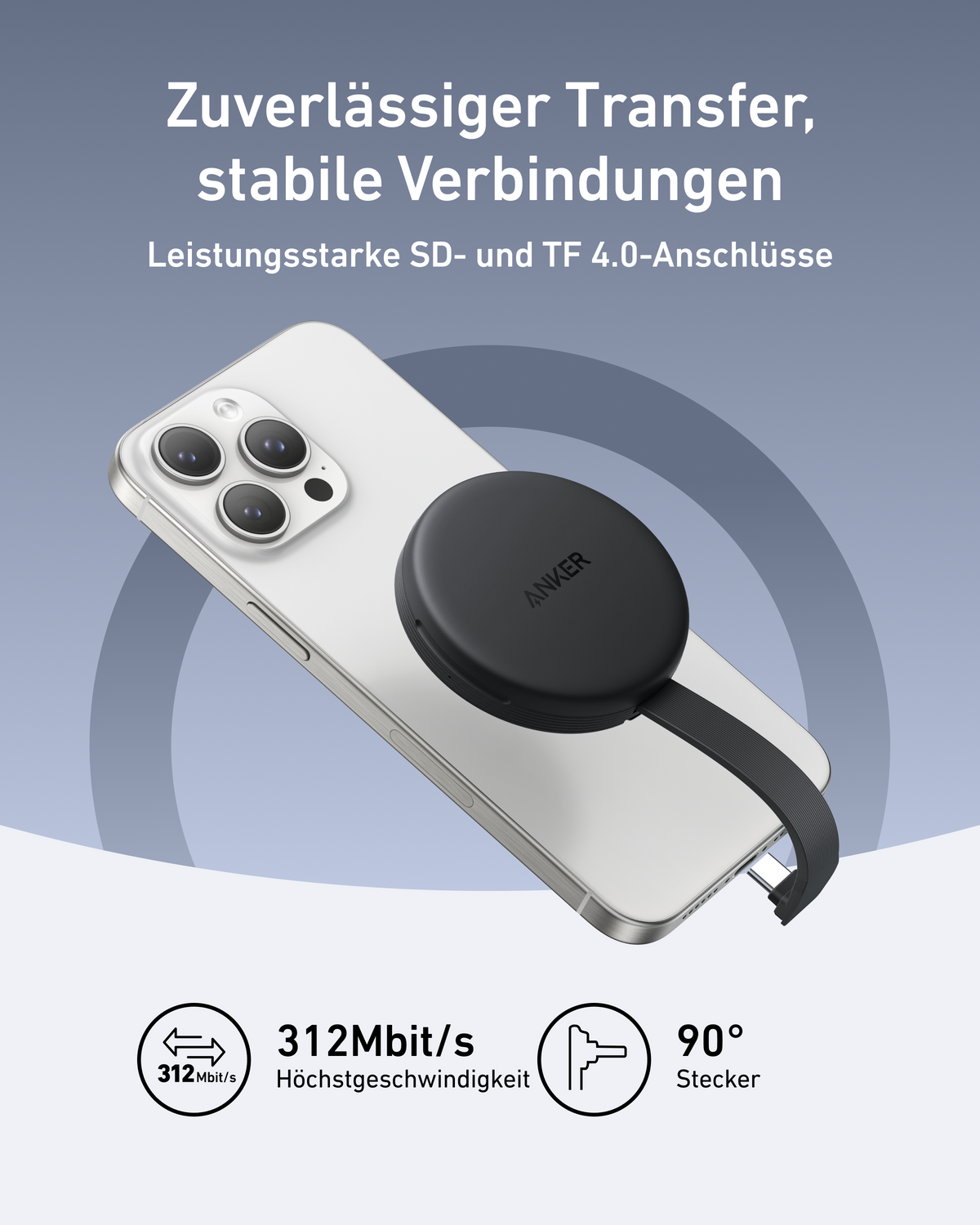 Anker MagGo USB-C Netzteil (3-in-1, 10 Gbit/s, Für iPhone)