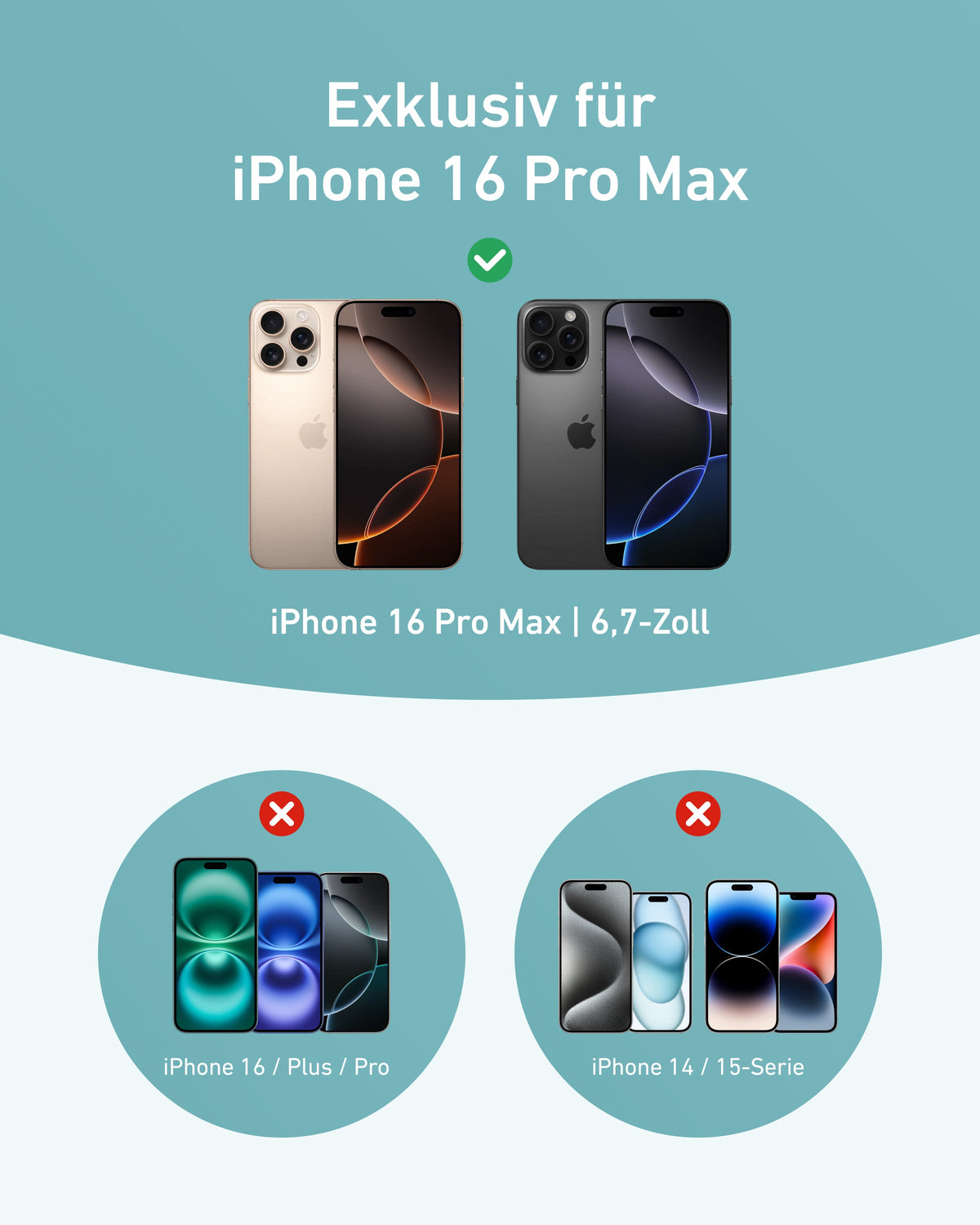 Anker MagGo Magnetisches Handy-Case mit Ständer (360° Ringständer, für iPhone 16)