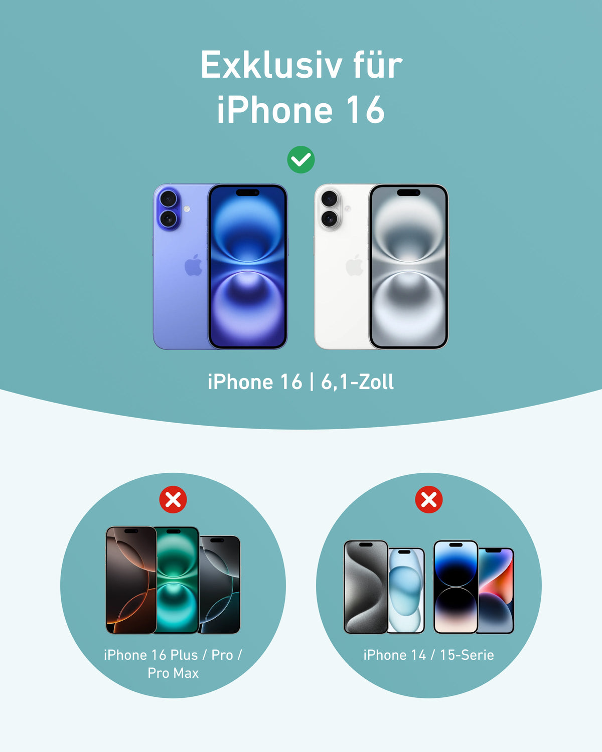 Anker MagGo Magnetisches Handy-Case mit Ständer (360° Ringständer, für iPhone 16)