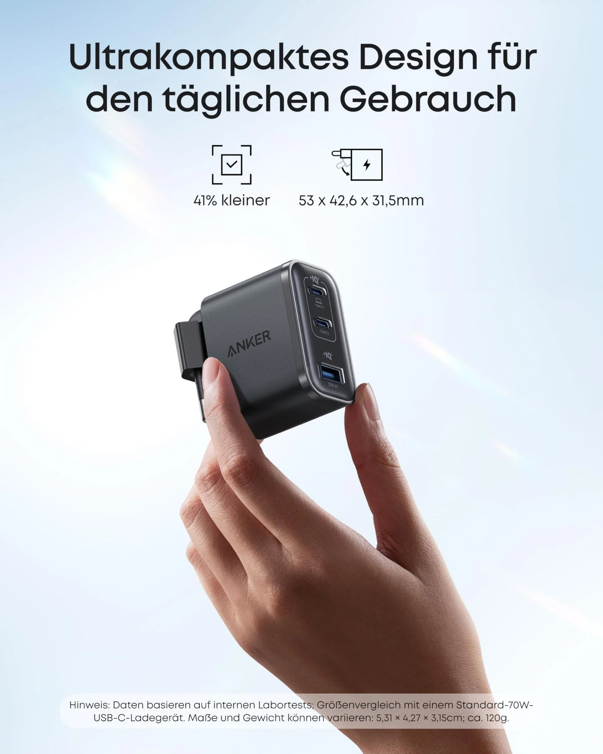 Anker Prime Ladegerät (160W, 3 Ports, GaNPrime）+ Anker Nano Ladegerät (70W, 3 Ports) + Anker Prime USB-C auf USB-C Kabel (1.8m, 240W, Upcycled-Flechtdesign)