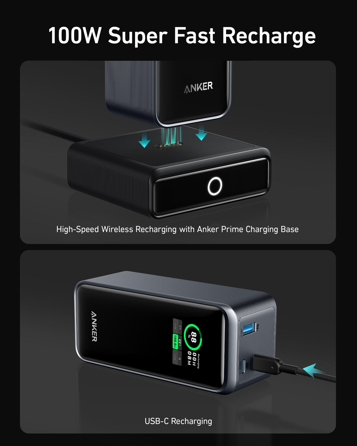 Anker Prime 20000mAh Powerbank (200W) mit 100W Ladebasis