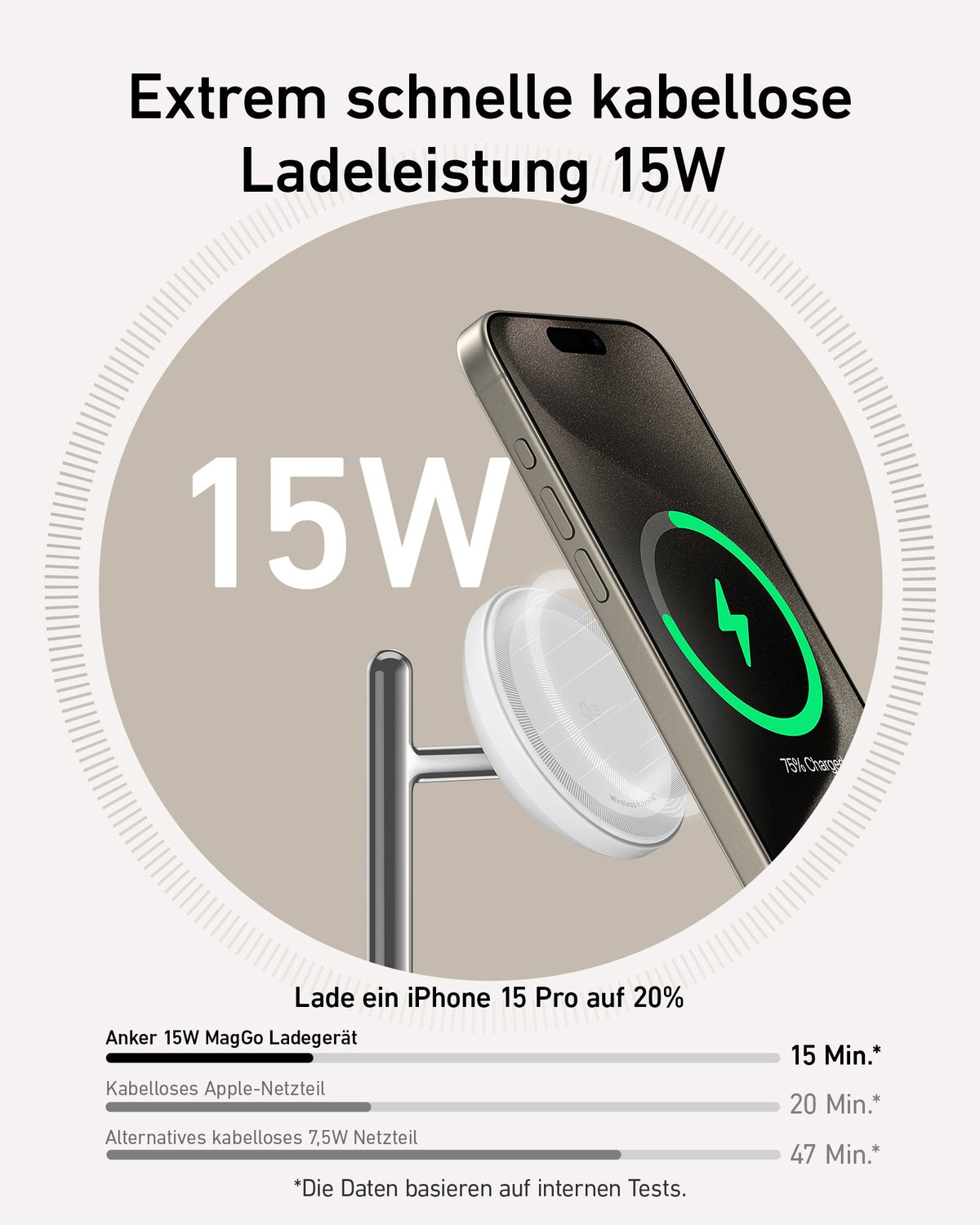 Anker MagGo Kabellose Ladestation (3-in-1 Ständer)