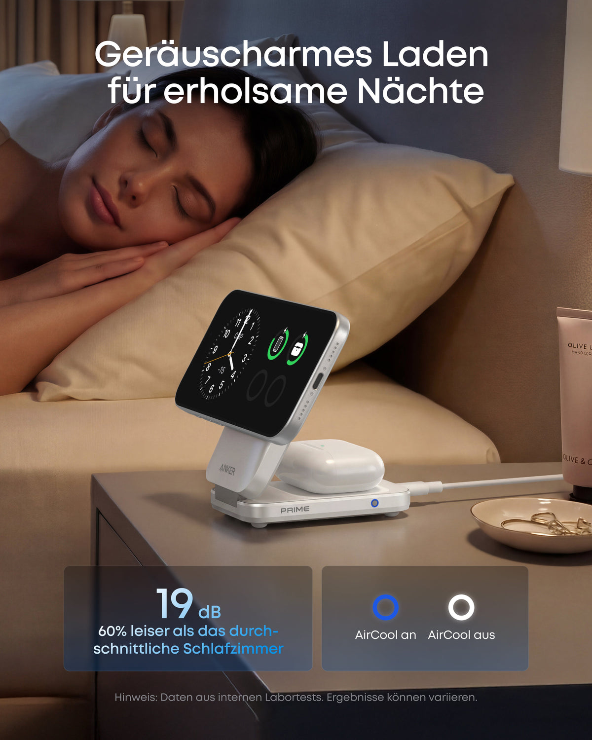Anker Prime Kabellose Ladestation  (3-in-1, MagGo, AirCool, Faltbar)
