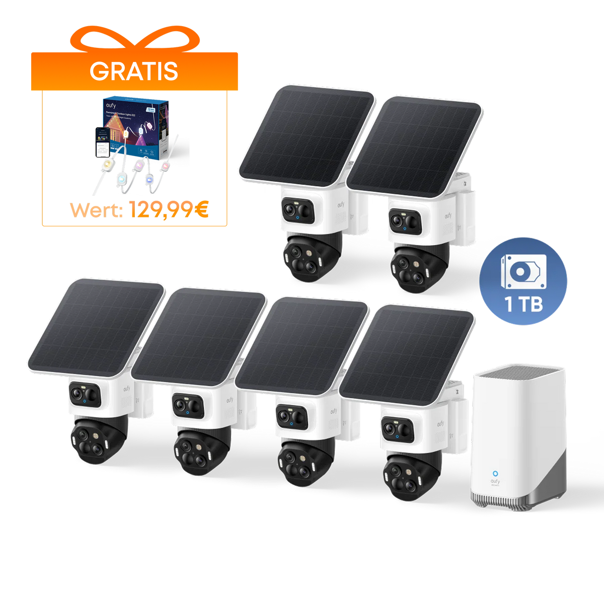 eufyCam S4 6-Kamera-Set mit HomeBase™ | 4K Bullet-PTZ Tracking System