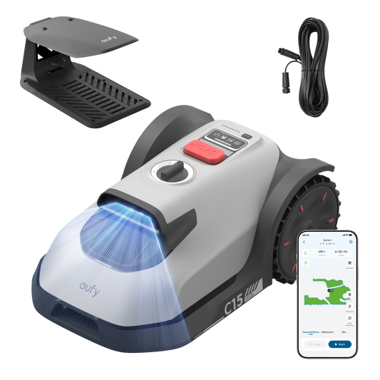 Anker eufy Mähroboter C15 Standard mit Garage und Anker eufy Verlängerungskabel