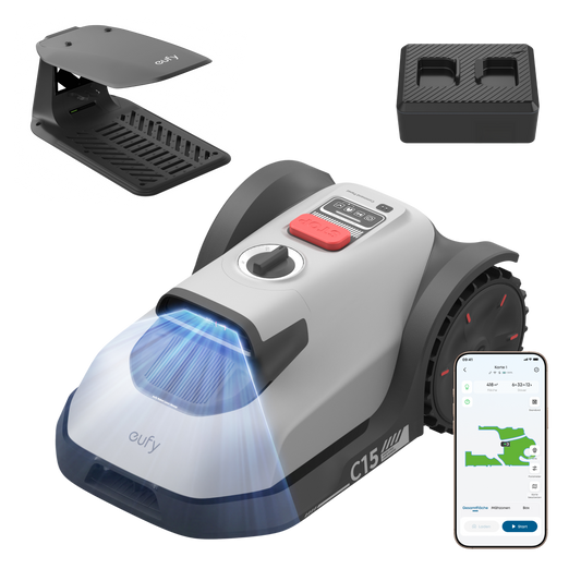 Anker eufy Mähroboter C15 Standard mit Garage und Anker eufy 4G-Modul