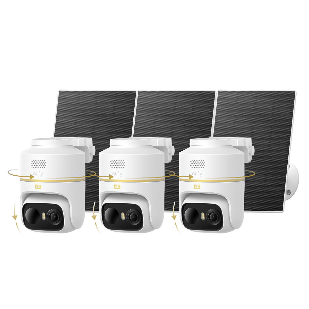Anker eufyCam C37 4K Edition kabellose Solar-Outdoor-Kamera, 3er-Pack