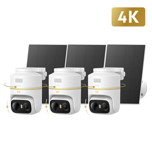 Anker eufyCam C37 4K Edition kabellose Solar-Outdoor-Kamera, 3er-Pack