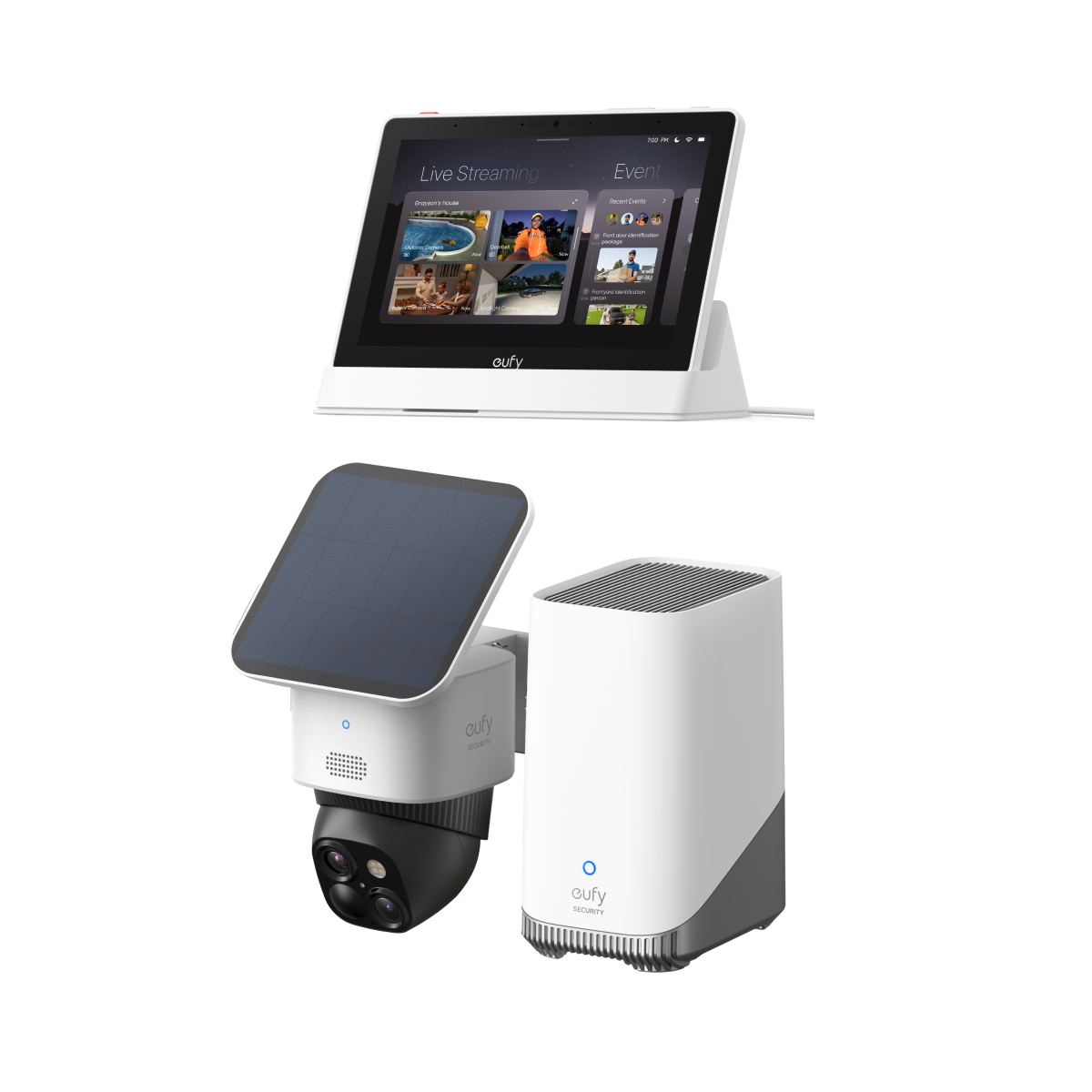 eufyCam Solo S340 Bundle mit HomeBase™ 3 & Smart Display E10