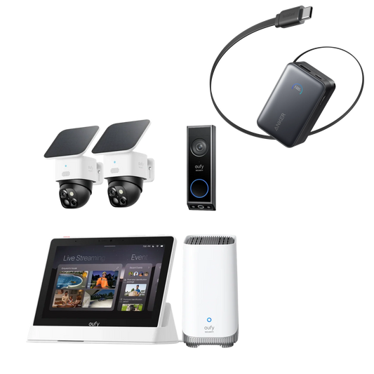 Anker eufy LocalSecure System (Premium-Lösung mit Türklingel) und Anker Nano Powerbank (10K, 45W, USB-C Kabel)