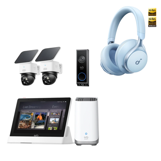 Anker eufy LocalSecure System (Premium-Lösung mit Türklingel) und Anker Space One mit verbesserter Geräuschunterdrückung