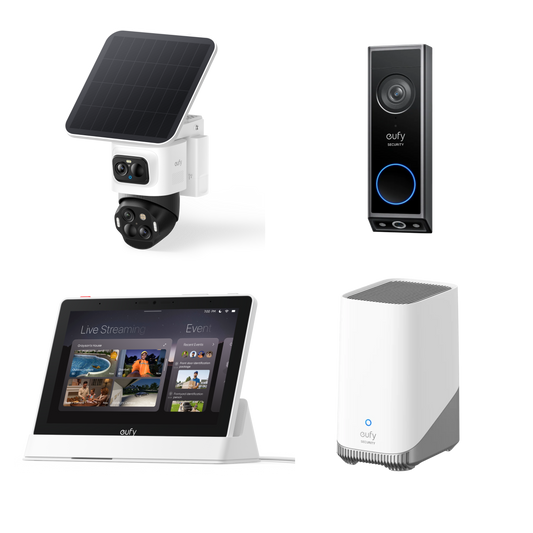 eufyCam S4-Cam Kit mit Smart Display E10, und Türklingel mit Kamera E340