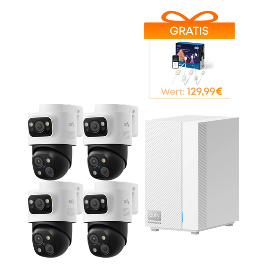 Anker eufy HomeBase™ Professional S1 und PoE Bullet-PTZ-Kamera S4 4er-Pack