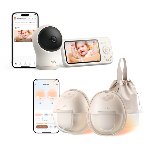 Anker eufy Babyphone C10 mit Tragbare Milchpumpe S1