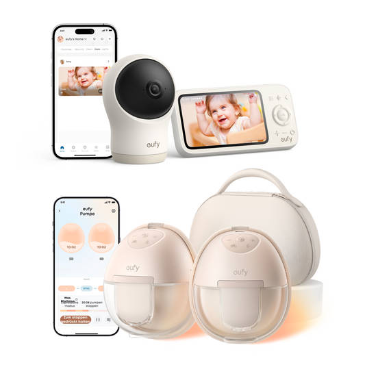 Anker eufy Babyphone C10 mit Tragbare Milchpumpe Pump S1 Pro