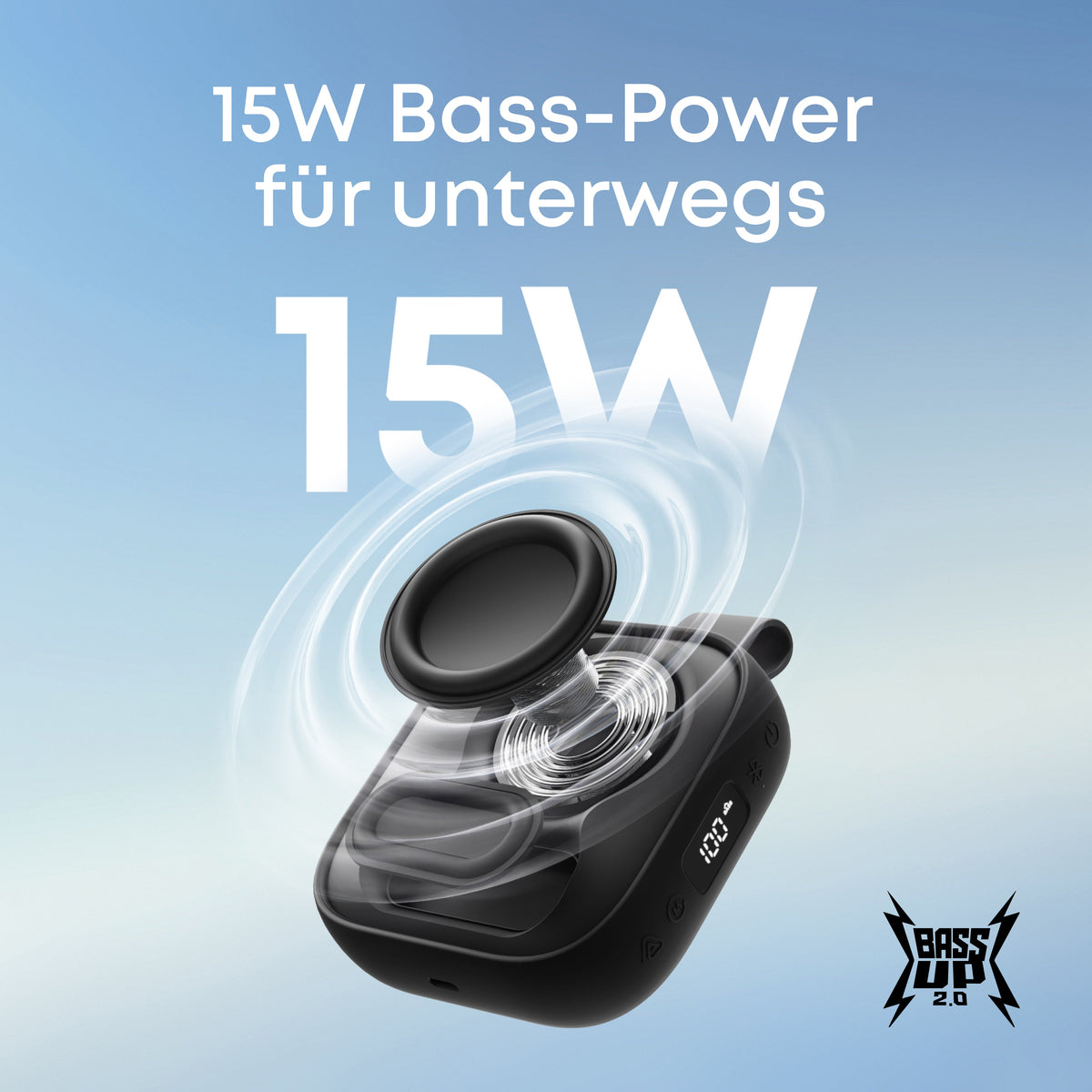 Anker soundcore Boom Go 3i | Tragbarer Bluetooth-Lautsprecher mit kraftvollem Bass (POS)
