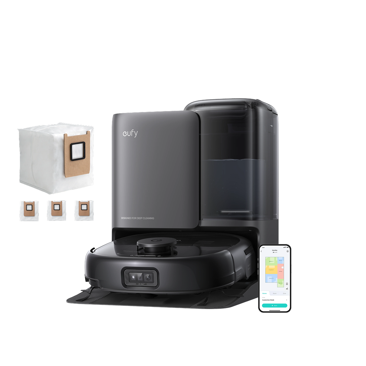 Anker eufy Saug- und Wischroboter Omni E25 mit Staubbeutel-Set