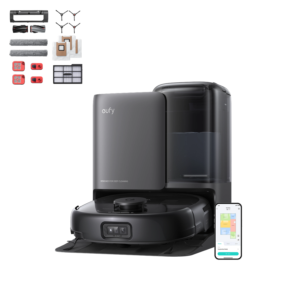 Anker eufy Saug- und Wischroboter Omni E25 mit All-in-One-Wartungspaket