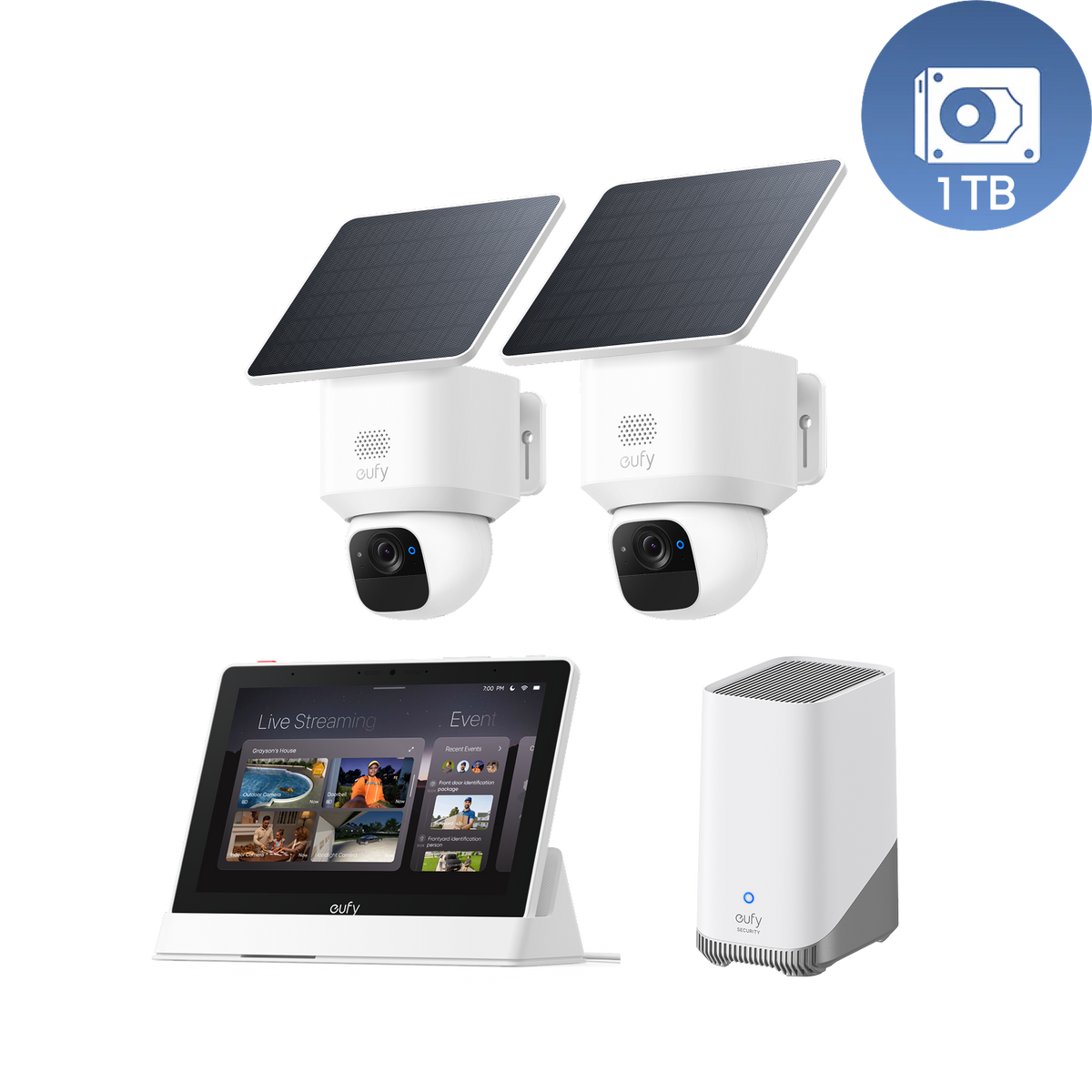 eufyCam E30 2-Kamera-Bundle mit Homebase™ S380 & 1TB Festplatte