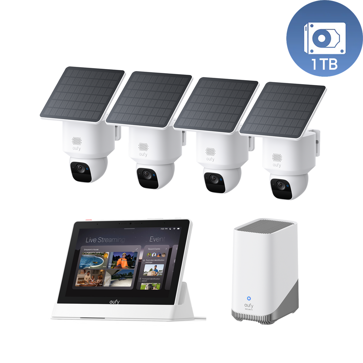 eufyCam E30 4-Cam kit mit 1TB Festplatte