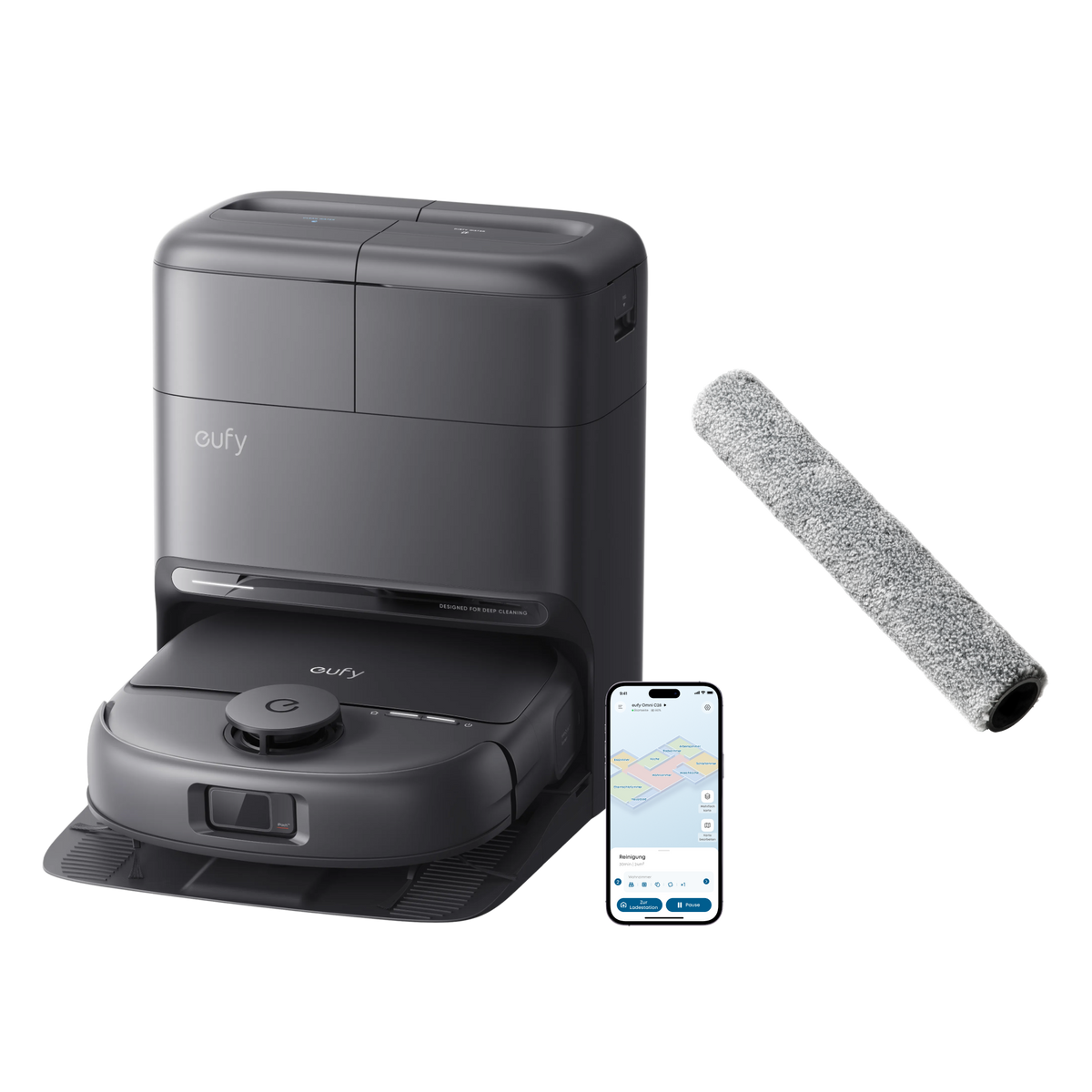 Anker eufy Saugroboter mit Wischfunktion C28 und Wischrolle für C28