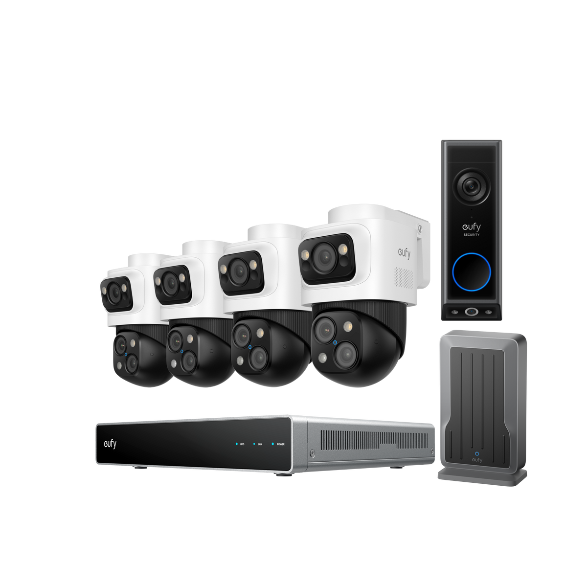 Anker eufy PoE NVR Security System S4 Max-WLAN‑Modul, Türklingel mit Kamera E340