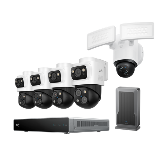 Anker eufy PoE NVR Security System S4 Max-WLAN‑Modul mit Flutlichtkamera E340