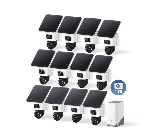 eufyCam S4 (12er-Pack) mit HomeBase™ 3 und 1TB Festplatte